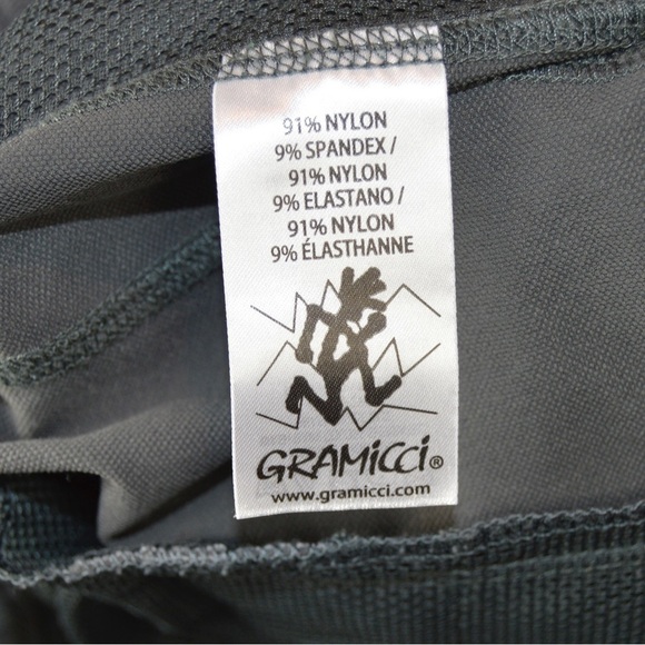 Gramicci Nylon Spandex Track Pants, Reflective Seams & Zip‎ Pockets, Gray Medium - Picture 5 of 9